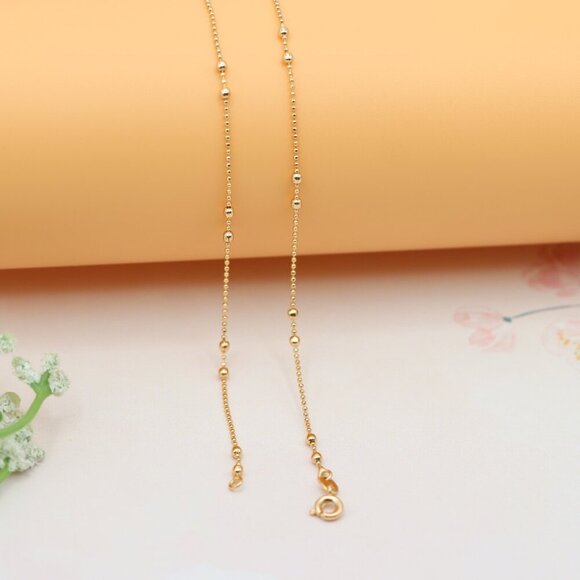"Rose Gold Beaded Necklace for Women, Elegant Look, XPNL0179 - Picture 12 of 12